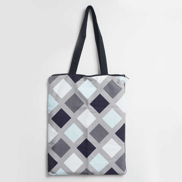 Solid Pattern Printed Tote Bag