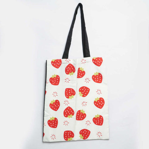 Strawberry Printed Tote Bag