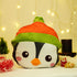 Stuffed Christmas Penguin Printed Pillow - Uncommongifts.in