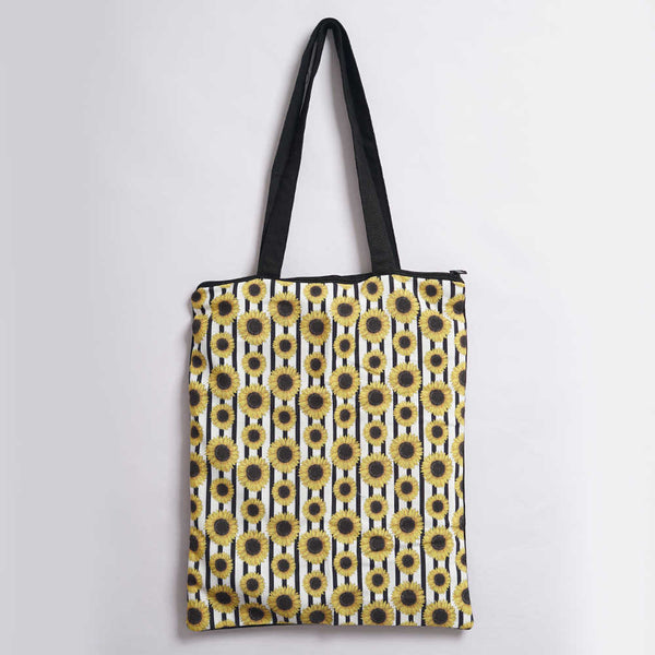 Sunflower Printed Tote Bag