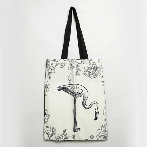Swan Printed Tote Bag