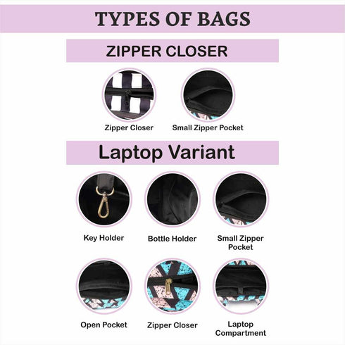 Personalised Printed Purple Box Tote Bag - Uncommongifts.in