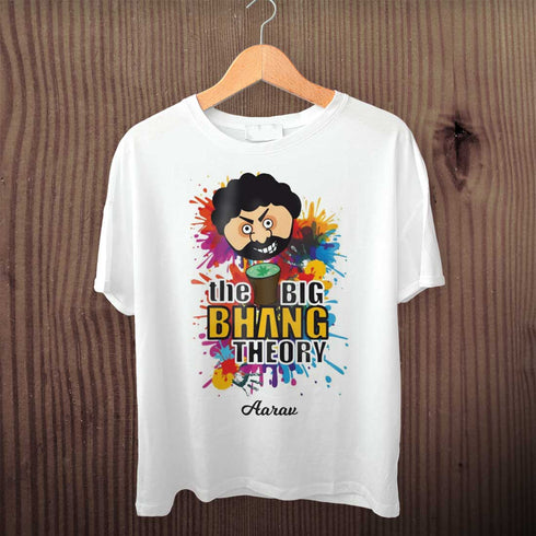 The Big Bhang Theory Personalized Holi T-Shirt - Uncommongifts.in