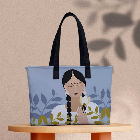 Traditional girl Printed Women's Office Bag - Uncommongifts.in