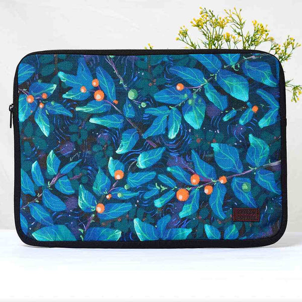 Tree Leaves With Fruits Printed Laptop Sleeve/Cover 15 inch