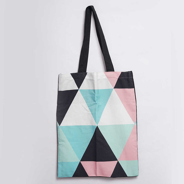 Triangles Design Printed Tote Bag