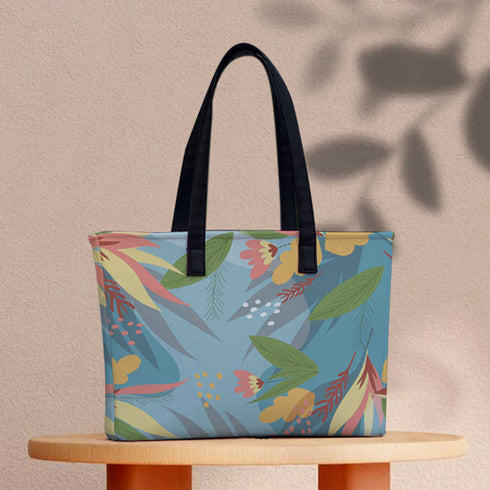 Tropical Print Women's Office Bag - Uncommongifts.in