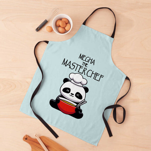 Crazy Corner Master Chef Panda Printed Canvas Cotton Kitchen Apron - Uncommongifts.in