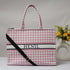 Baby Pink Geometric Printed Personalised Box Tote Bag - Uncommongifts.in