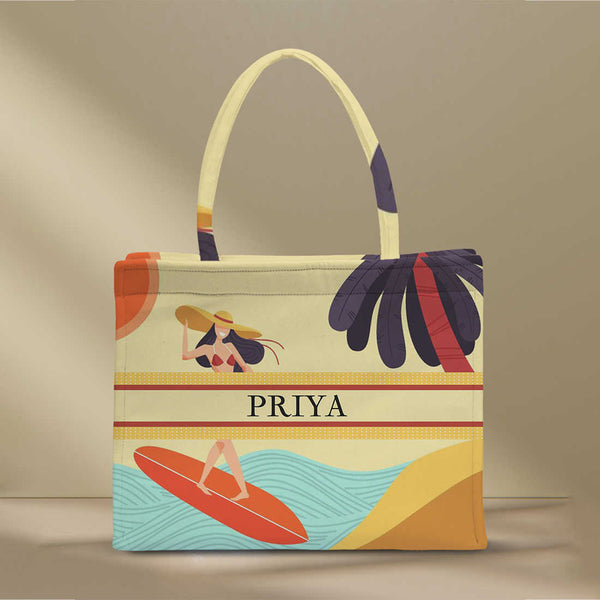 Women's Beach Box Tote Bag Fashion Meets Function - Uncommongifts.in