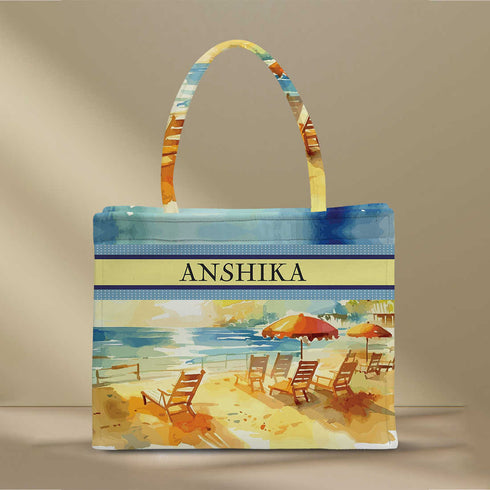 Women Stylish and Practical Beach Companion Beach Box Tote Bag - Uncommongifts.in