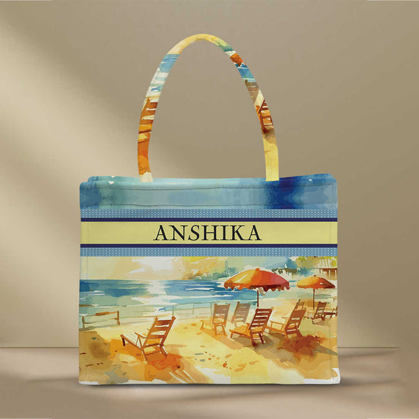 Women Stylish and Practical Beach Companion Beach Box Tote Bag - Uncommongifts.in