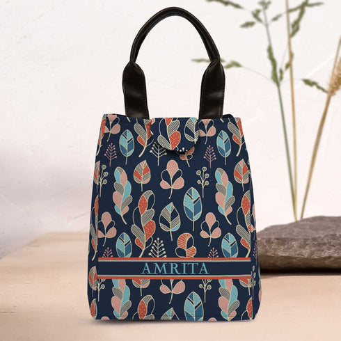 Printed Lunch Bag With Handle - Uncommongifts.in