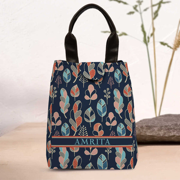 Printed Lunch Bag With Handle - Uncommongifts.in
