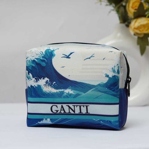 Blue Personalised Beach Box Pouch - Uncommongifts.in