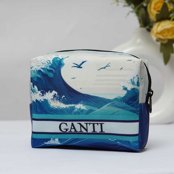 Blue Personalised Beach Box Pouch - Uncommongifts.in