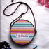 Multicoloured Boho Printed Round Structured Sling Bag - Uncommongifts.in