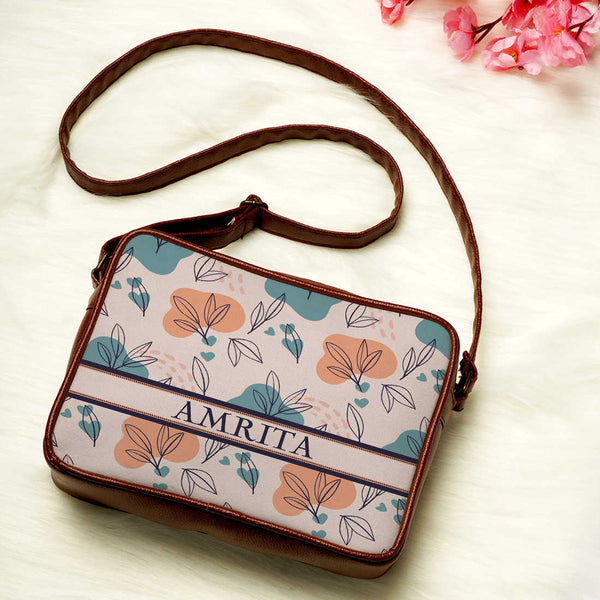 Women Floral Printed Structured Sling Bag - Uncommongifts.in