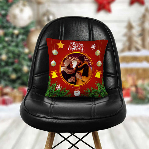 Personalized Merry Christmas Cushion for Festive Home Décor - Uncommongifts.in