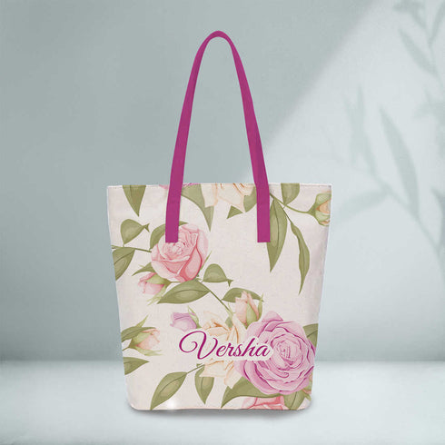 Floral Printed Oversized Shopper Tote Bag - Uncommongifts.in