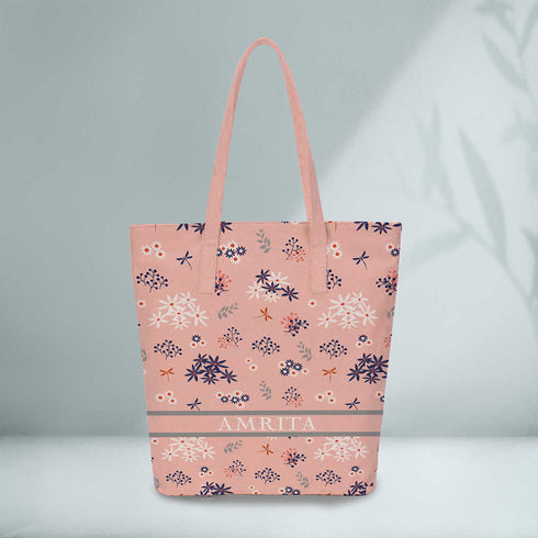Printed Canvas Shopper Tote Bag - Uncommongifts.in