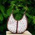 Pink Floral Printed Half Moon Hobo Bag - Uncommongifts.in