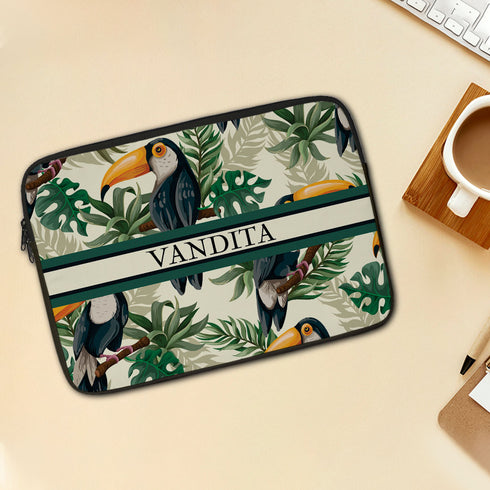 Tiger Printed Personalised Laptop Sleeve/Cover - Uncommongifts.in