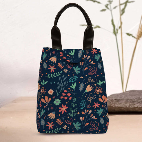 Printed Lunch Bag With Handle - Uncommongifts.in