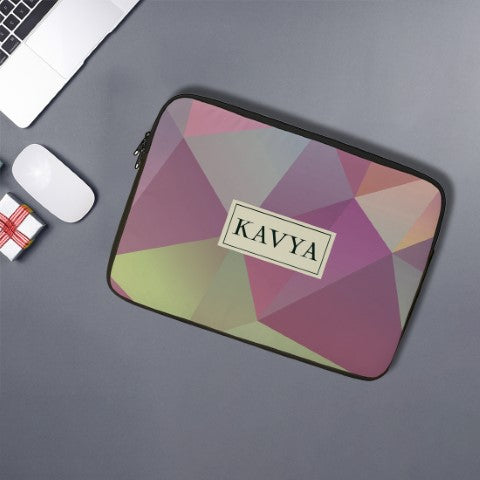 Argyle Printed Personalised Canvas Laptop Sleeve/Cover - Uncommongifts.in