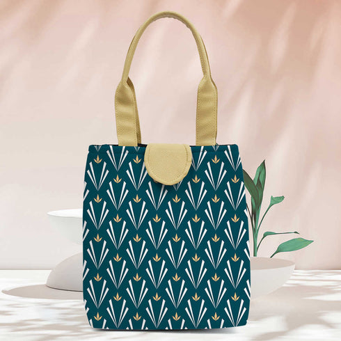 Printed Canvas Lunch Bag - Uncommongifts.in