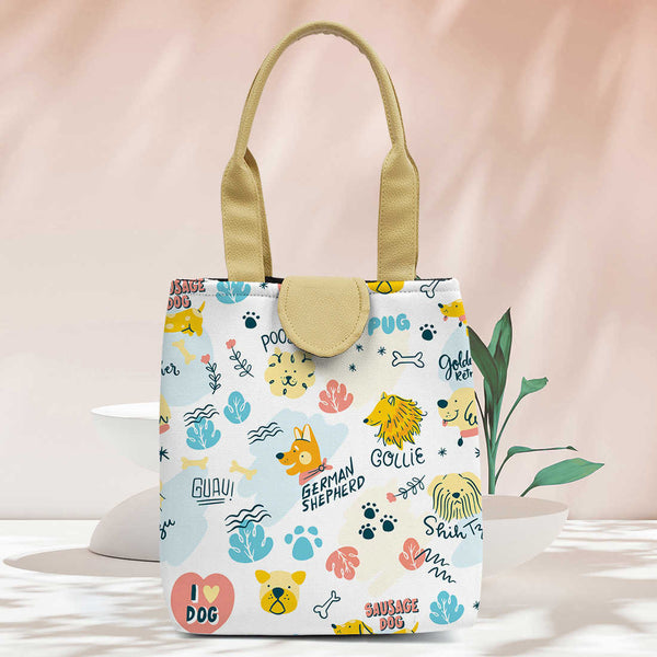 Canvas Printed Lunch Bag - Uncommongifts.in