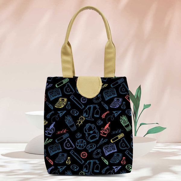 Canvas Printed Lunch Bag - Uncommongifts.in