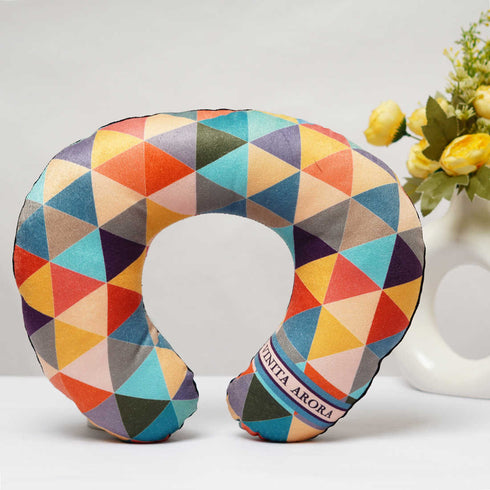 Multicolor Personalized Neck Pillow - Uncommongifts.in
