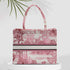 Pink Flower Printed Box Tote Bag - Uncommongifts.in