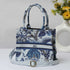 Personalised Blue Floral Printed Sling Bag - Uncommongifts.in