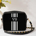 Customized Black Striped Sling Bag - Uncommongifts.in