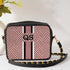 Pink Canvas Personalized Striped Sling Bag - Uncommongifts.in