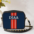 Navy Blue Customized Red Striped Sling Bag - Uncommongifts.in