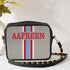 Customized Grey Striped Sling Bag - Uncommongifts.in