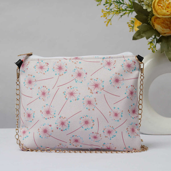 Pink Floral Printed Sling Bag - Uncommongifts.in