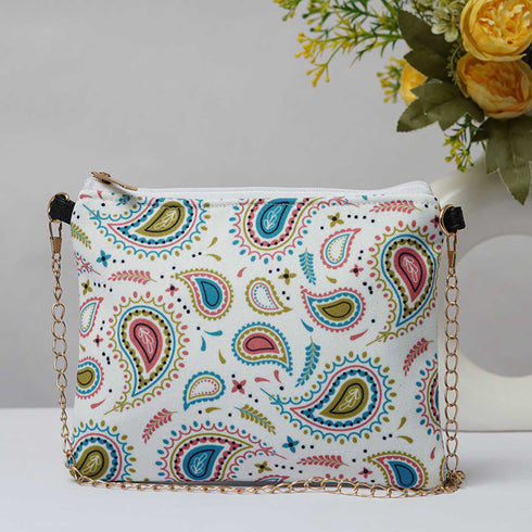 Multicolor Printed Sling Bag - Uncommongifts.in