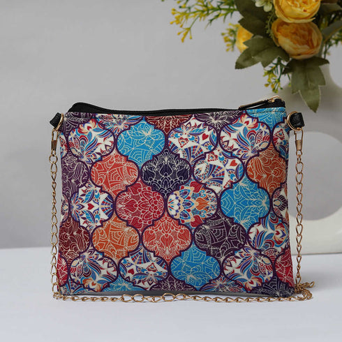Women Multicolor Printed Sling Bag - Uncommongifts.in