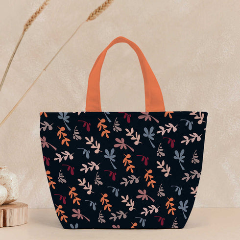 Printed Canvas Lunch Bag - Uncommongifts.in