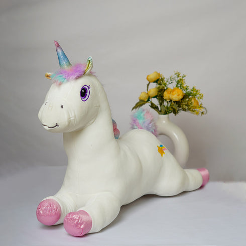 Glow Rainbow Unicorn with Wings Soft Toys - Uncommongifts.in