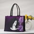 Beautiful Girl Printed Purple Box Tote Bag - Uncommongifts.in