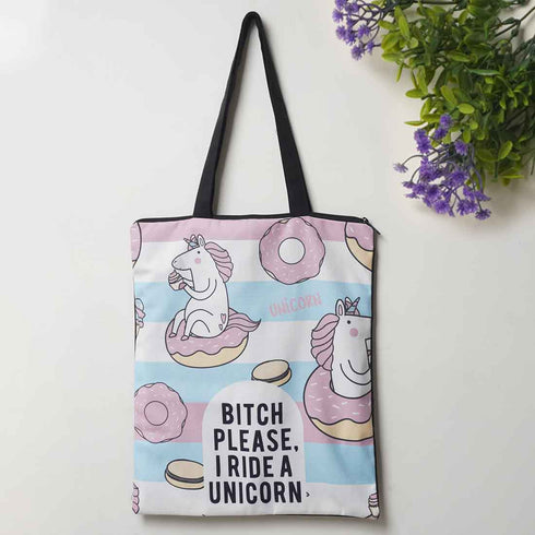 Unicorn Printed Tote Bag - Uncommongifts.in
