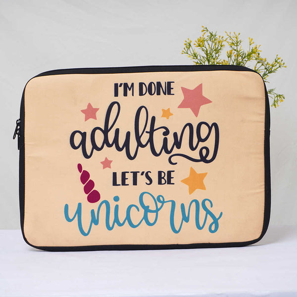 Unicorn Quote Printed Laptop Sleeve/Cover 15.6 inch