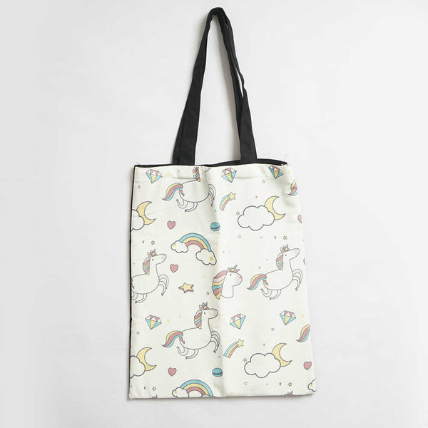 Unicorn & Rainbow Printed Tote Bag