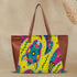 Unisex Brown & Yellow Printed Tote Bag - Uncommongifts.in