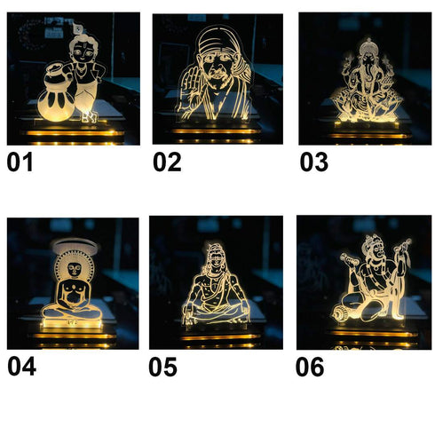 God Theme Led Acrylic Table Frames